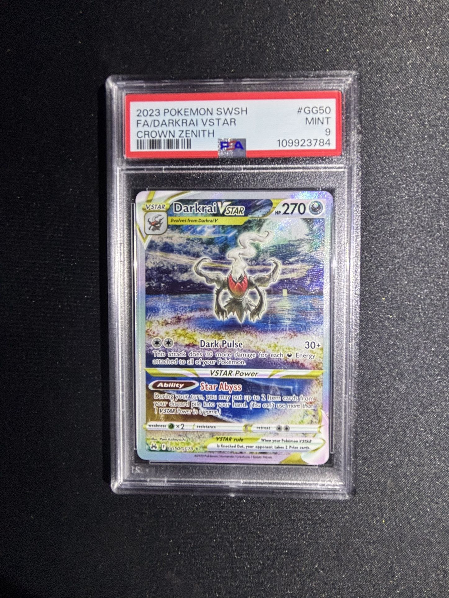 DARKRAI VSTAR PSA 9,PIKACHU PSA 8, ERIKA'S INVITATION SPECIAL ILLUSTRATION RARE PSA 9