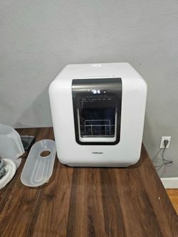 comfee portable white dishwasher no hookup needed