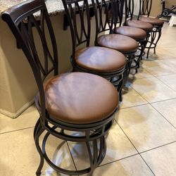 set of 6 new seat cover cushion brown counter height bar stool 