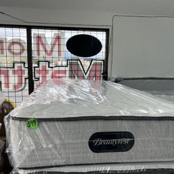 TWIN SIZE SIMMONS BEAUTYREST MATTRESS & BOX SPRING BED SET