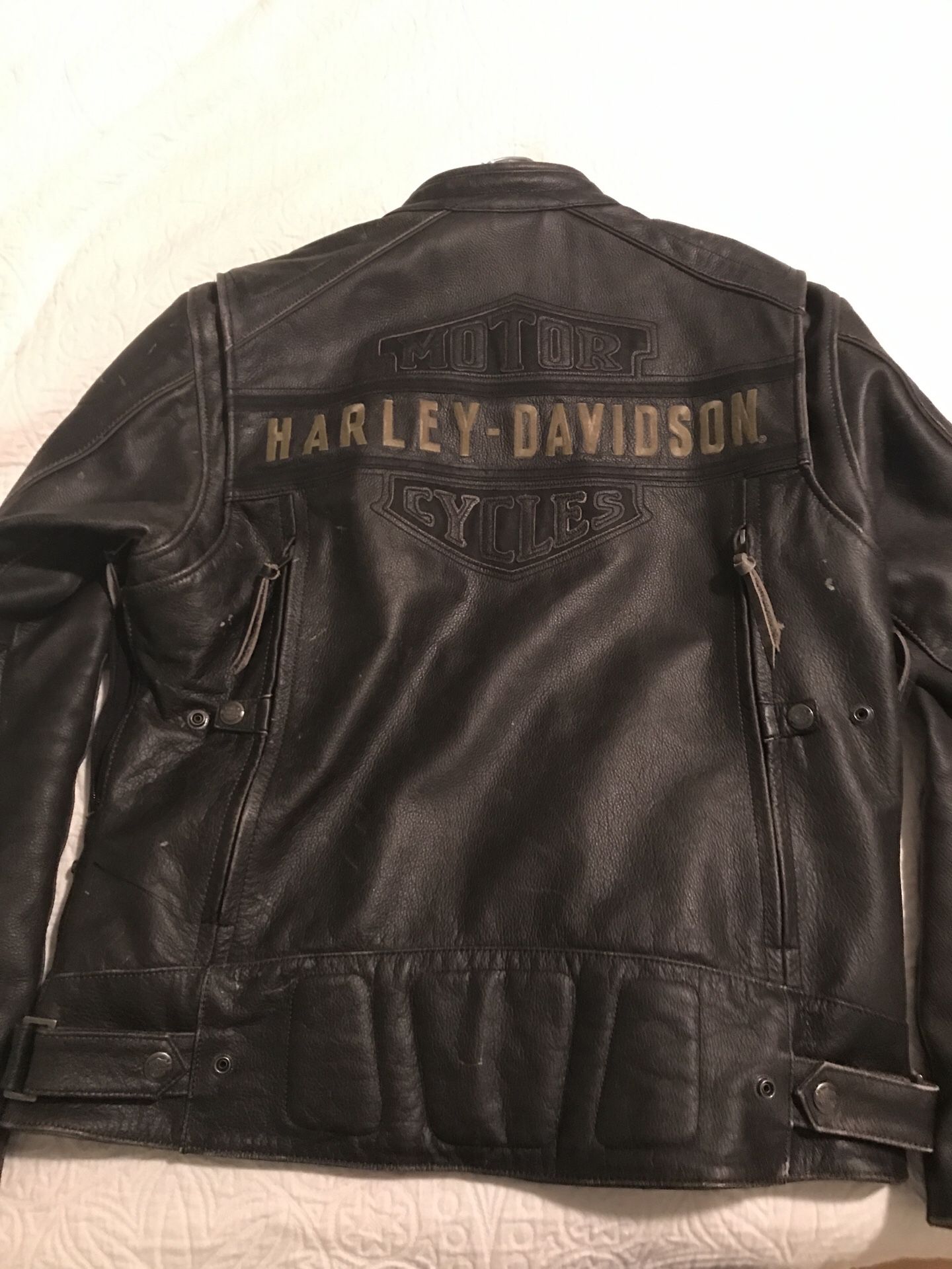 Harley Davidson biker leather jacket - Large