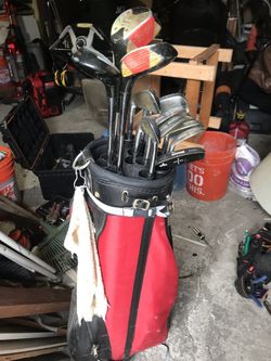 Golf clubs with bag