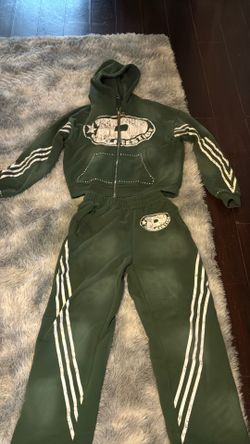 Prestige Green Rhinestone Tracksuit Set 🔥 Rare forest green  Colorway / Like New / Medium