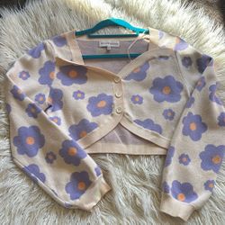 Flower Crop Sweater