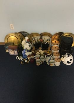 Canisters cookie jar teapot mugs charger plates