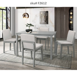 *SALE* 5PCS DINING SET (TABLE+4 CHAIRS) GREY