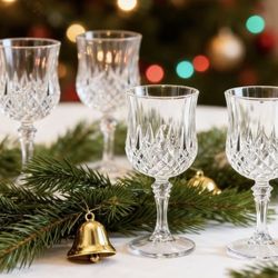 Plastic Crystal Cut Wine Glasses 