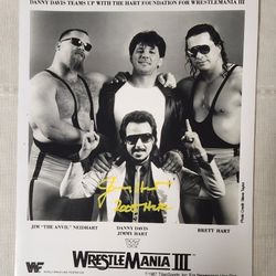 Jimmy Hart Autographed 8x10 Photo WWE WWF