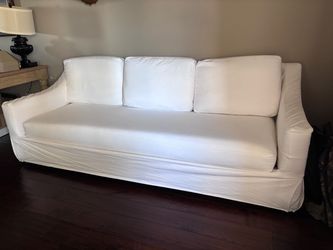 Pottery Barn York Slope Arm Slipcovered Sofa 95" - Like New