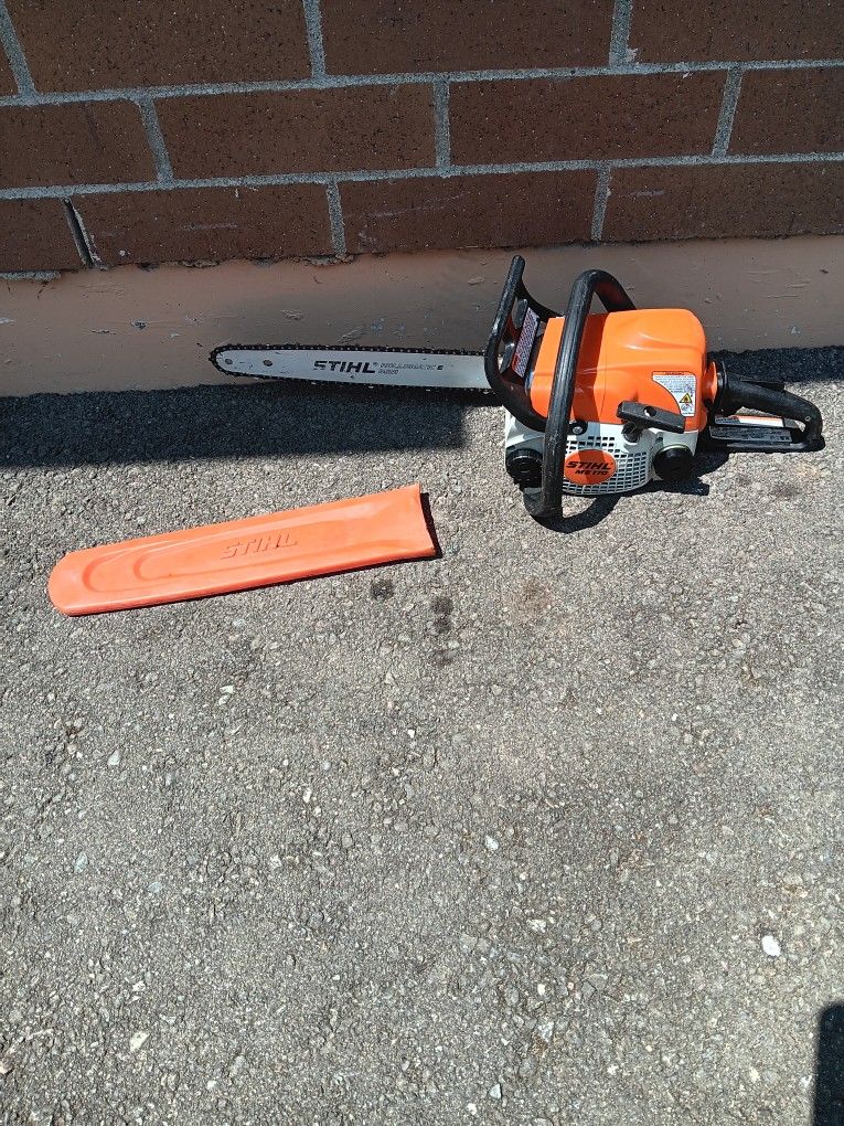 stihl chain saw with 16" bar model MS-170 used 2 times runs great