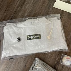Supreme Camo Grey Box Logo Hoodie Medium