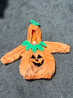 Pumpkin Baby Costume 6 to 12 Months Halloween Jack O Lantern Infant