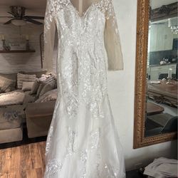 Wedding / Bridal / Anniversary Dress w/ Long Train – Never Worn – Vintage Inspired – WILL NEGOTIATE / LOW LOW PRICES ✨