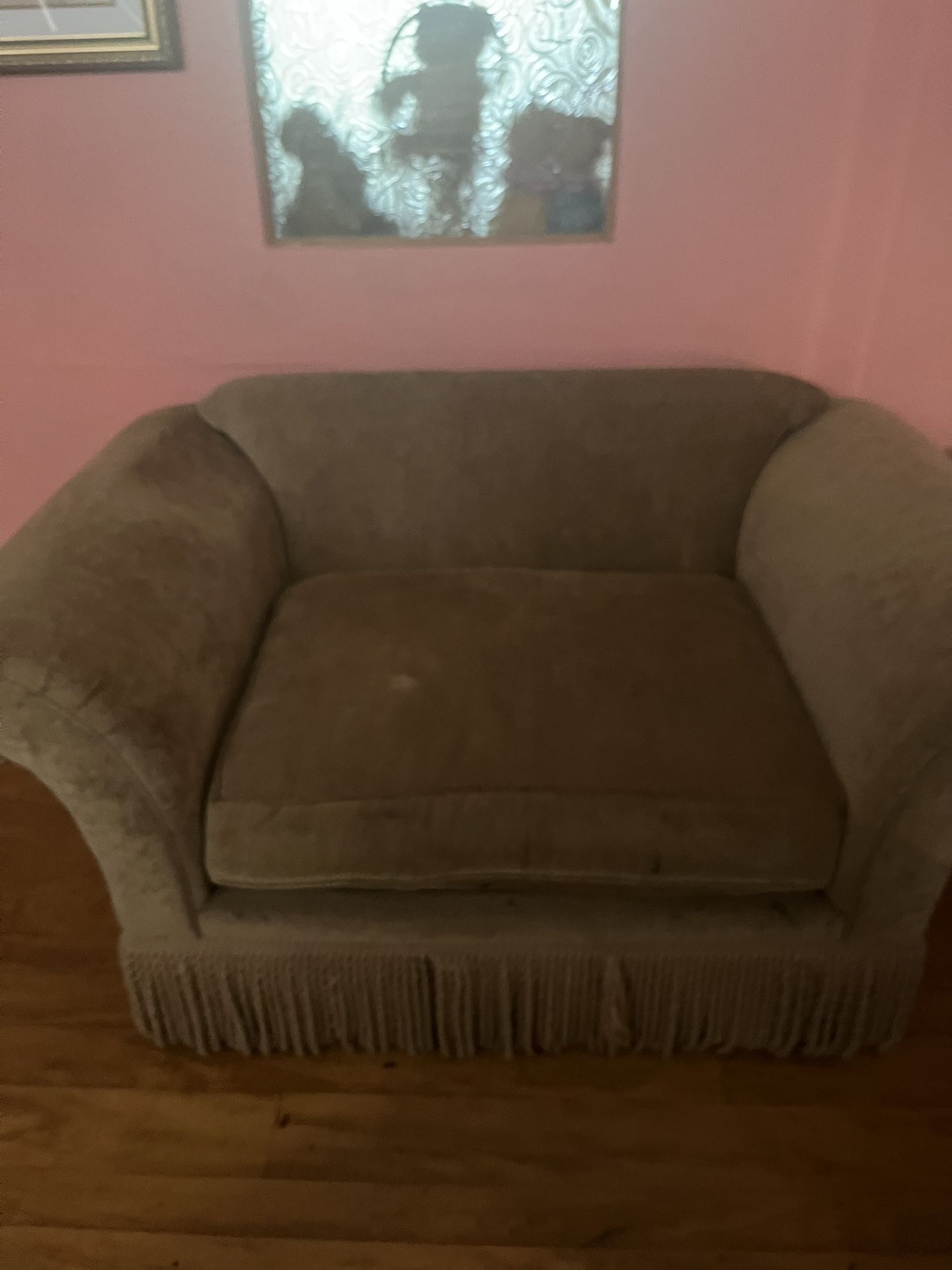 Oversized Sofa Chair With Ottoman