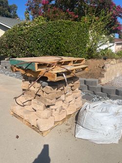 Pallet of Tan Landscaping Bricks