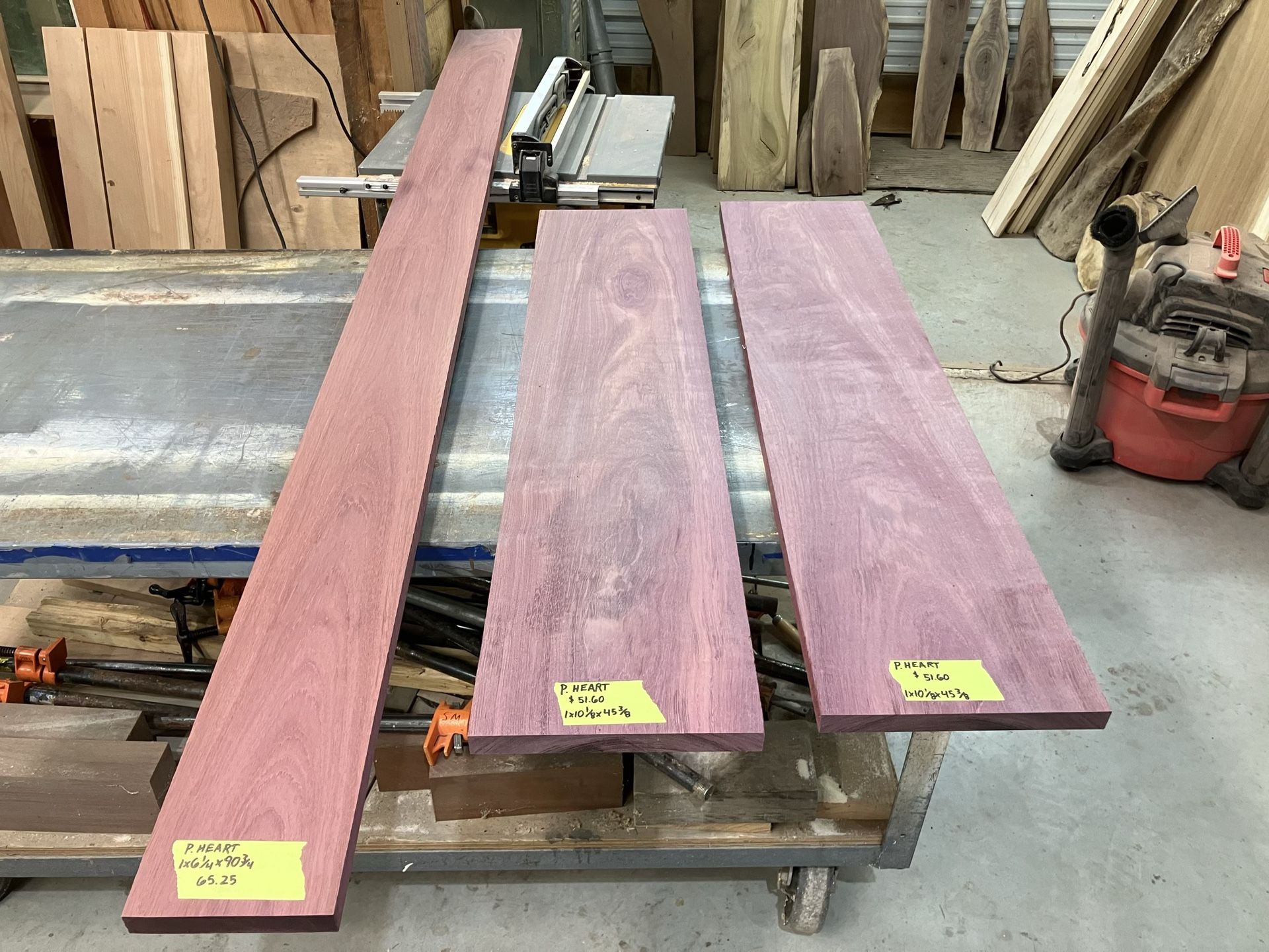 Purple Heart lumber