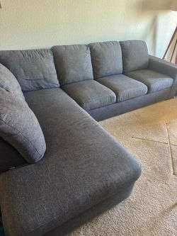 Dark Gray Living Spaces Lucy L-Shape Sectional Sofa with Chaise