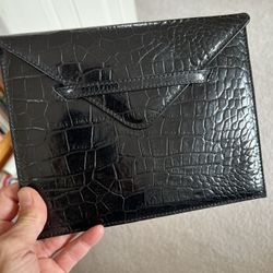 Made In Italy Envelope Flat Leather Slim Pouch