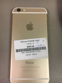iPhone 6 64GB Gold sprint