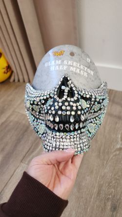 Glam skeleton half mask