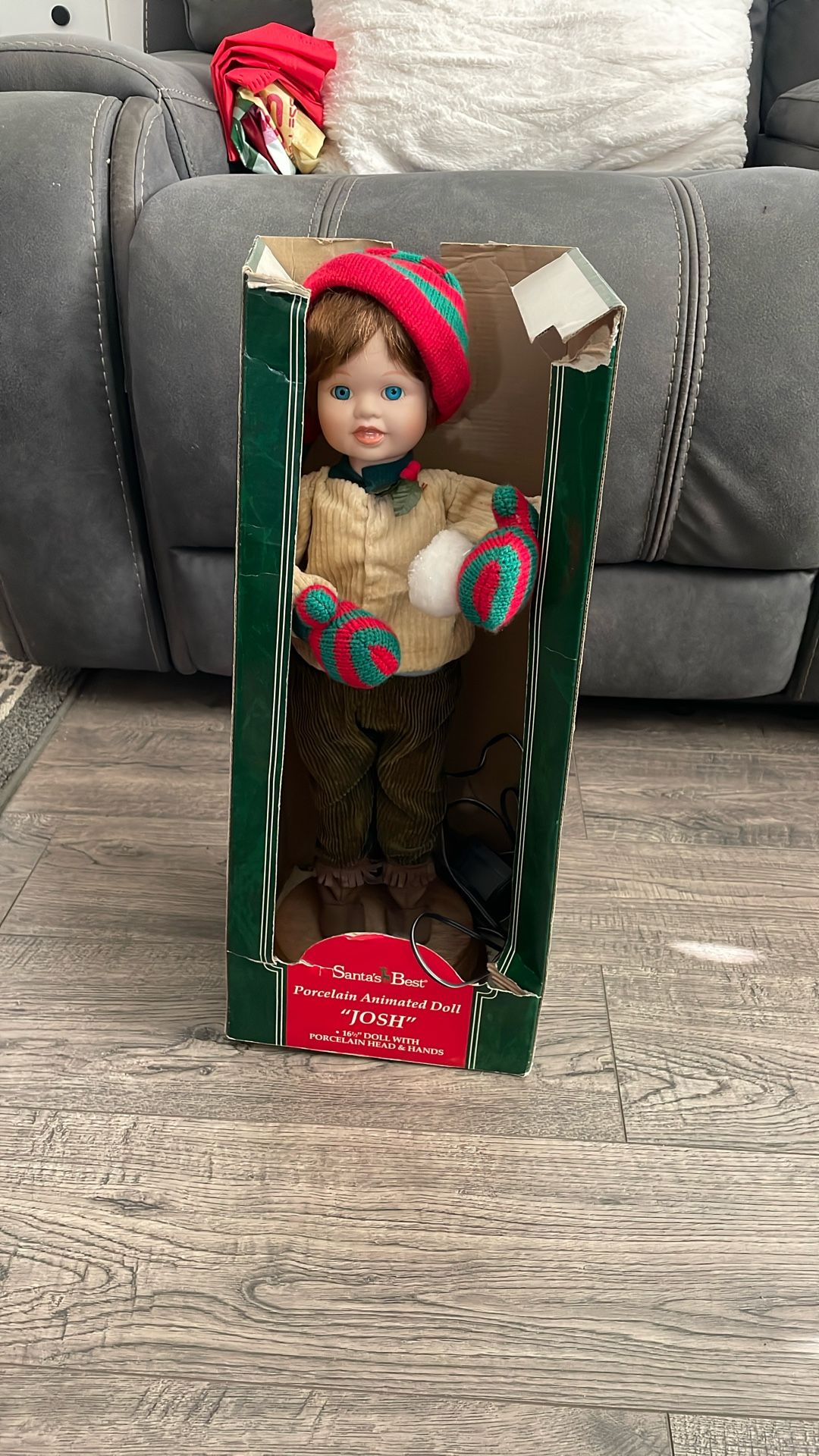 Christmas Porcelain Animated Doll