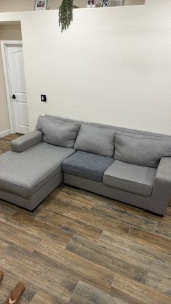 Gray Sectional Sofa with Chaise