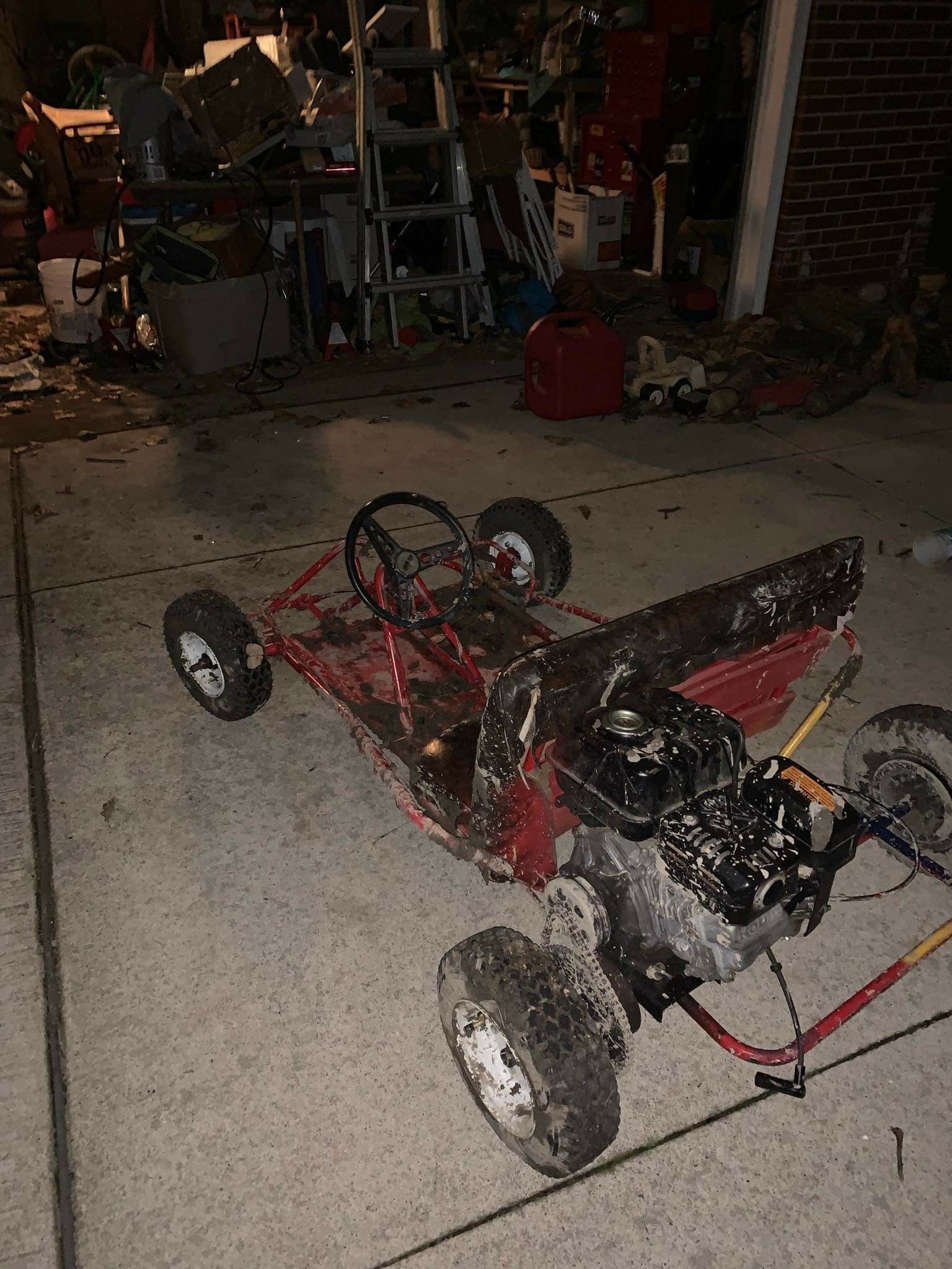 Red and black go-kart