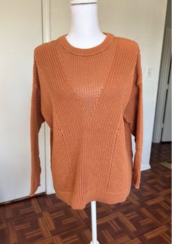 Express women’s brown long sleeve knit sweater top size medium
