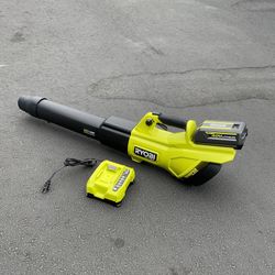 RYOBI 40V HP Brushless Whisper Series Cordless Battery Jet Fan Leaf Blower with (1) 4.0 Ah Battery & Charger