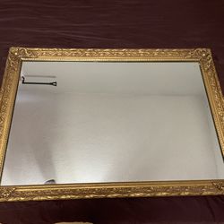 Gold Ornate Antique Mirror
