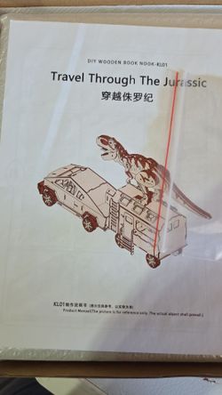 DIY Wooden Puzzle Travel Through The Jurassic World with Electric Kit