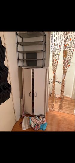 White Two-Door Storage Cabinet