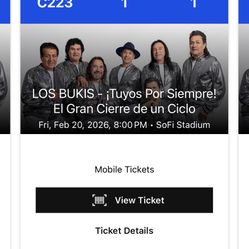 Los Bukis 2/20/26 Sofi Tickets