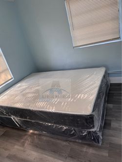 NEW FULL SIZE 54x75” MATTRESS AND BOX SPRING-2pcs