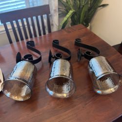 3 Large Wall Candle Holders 