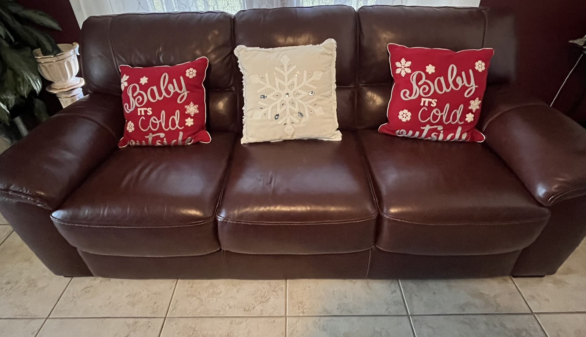 Red Leather Couch