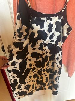 Vestido animal print cow