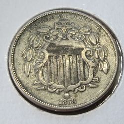 1868 VF+ SHIELD NICKEL 