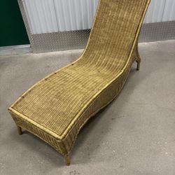 Large Wicker Golden Lounge Chair fit for a Queen …. $125