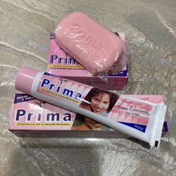 SET Prima Clean And Fresh Cream and Soap Lightening Whitening Skin Care New with Box Full 