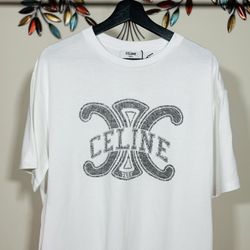 CELINE TRIOMPHE T-SHIRT IN COTTON JERSEY 