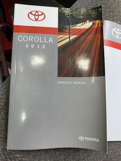 Toyota Corolla Owners manual Quick Reference Guide Etc