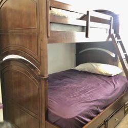 Ready For pick up: Solid Wood Bunk Bed with Mattress