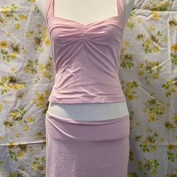 Tank Top And Skirt Set - New - Small