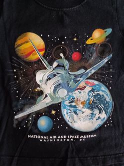 3/$10 🌟 National Air and Space Museum Space Shuttle Black Graphic T-shirt 6-8