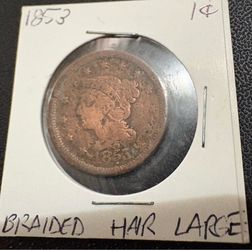1853 Braided Hair Large Cent