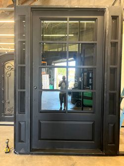 84x120. wrought. iron. door