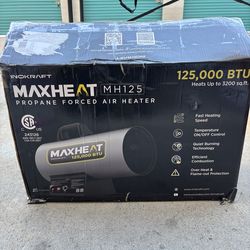Maxheat propane forced air heater 125,000 btu