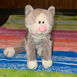 Bestever Faithful Friends Grey Tabby Beanie Plush Toy FTAB03 Model