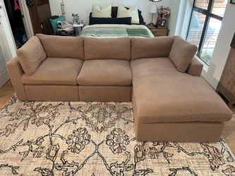 Cozey Ciello - 106' Corduroy Sofa with Chaise - $1,000 (Hollywood, CA)